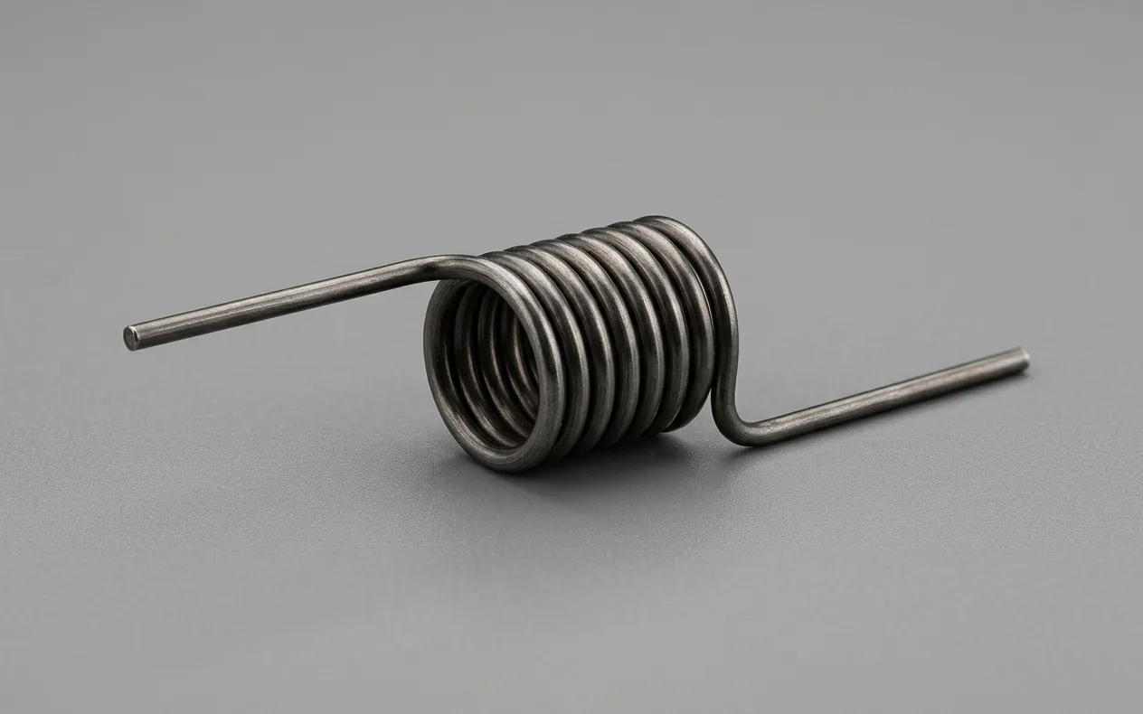 Torsion spring with straight legs